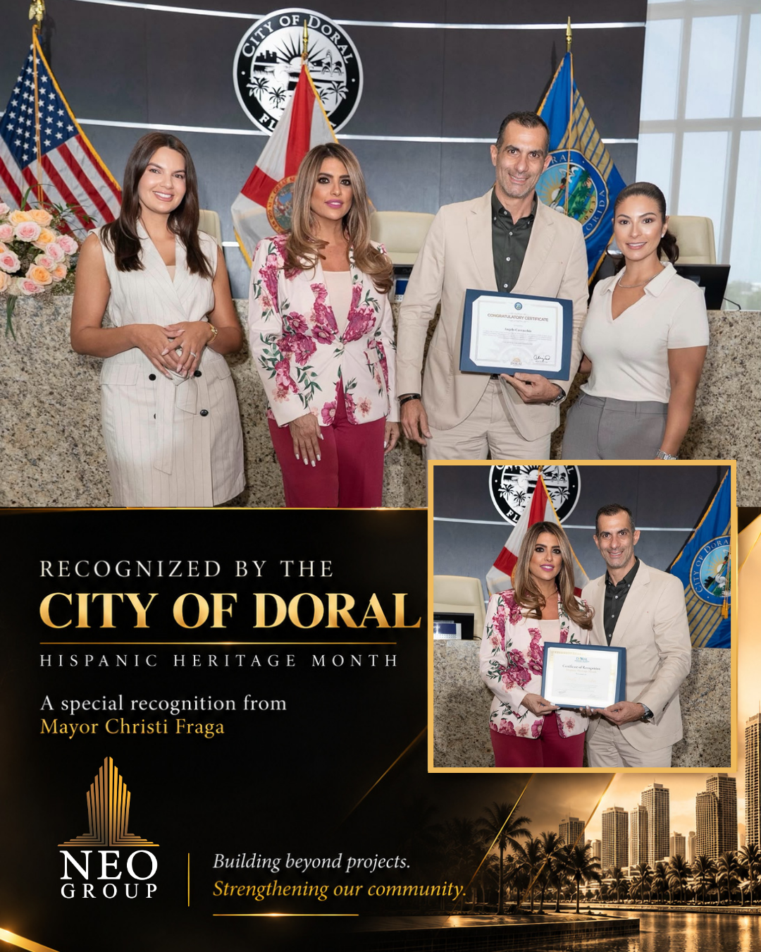 Neo Construction Corp Recognition is an honor.