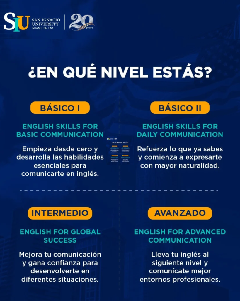 San Ignacio University LLeva tu ingles al siguiente nivel